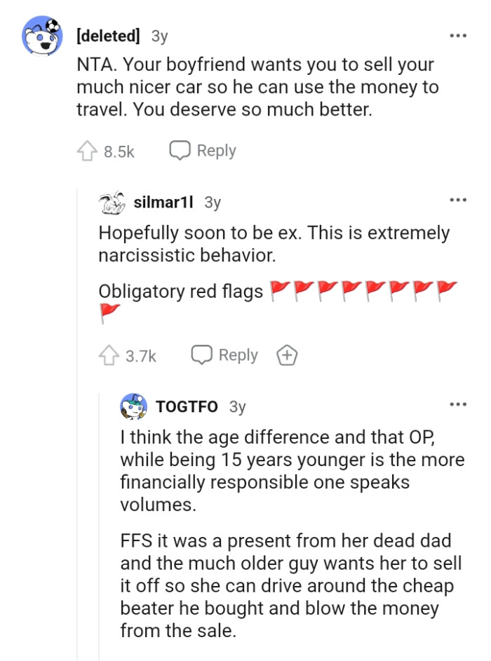 This Redditor says the OP deserves so much better
