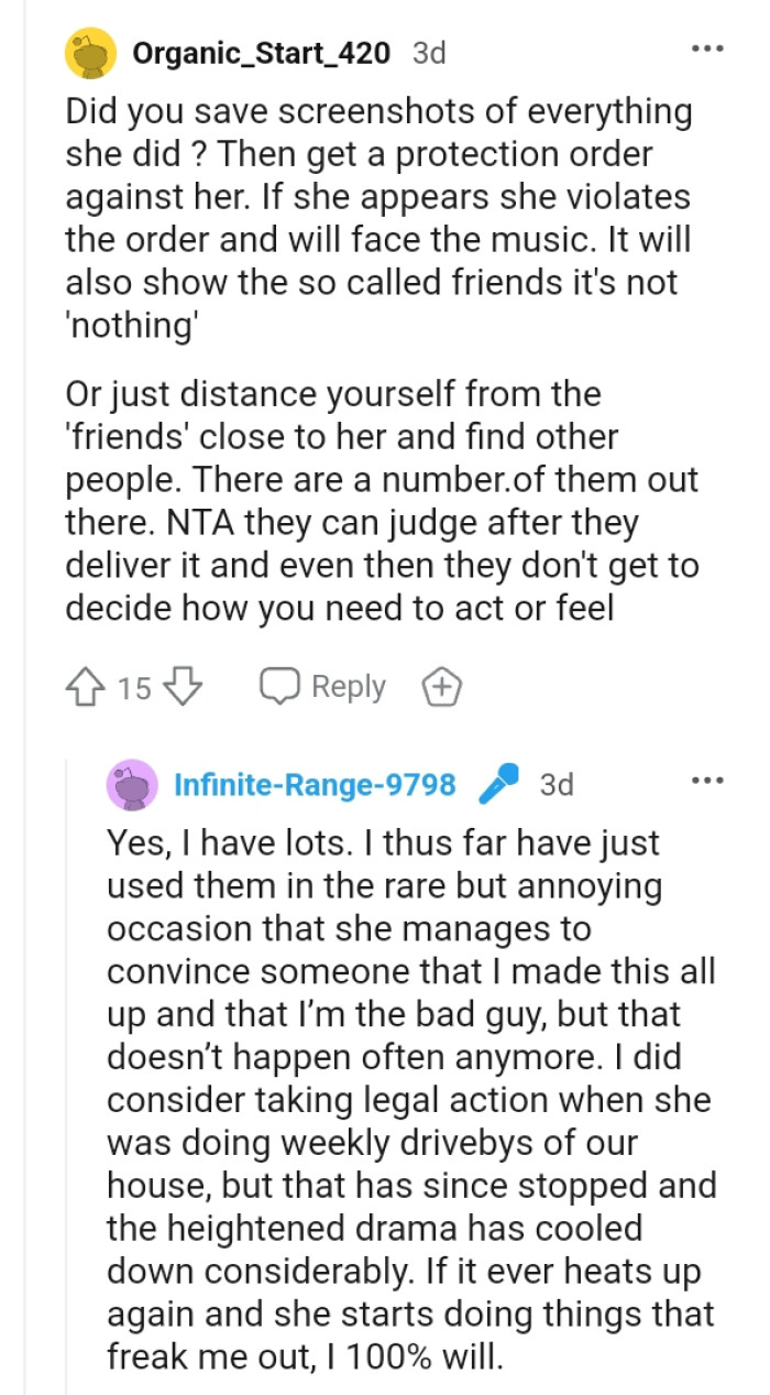 If she appears, she violates the order and will face the music