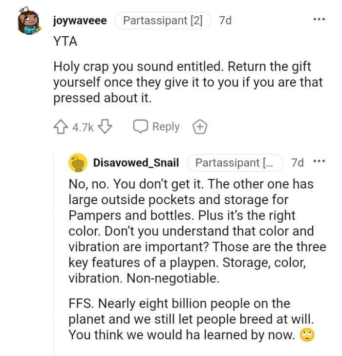 If you're that pressed about it, return it