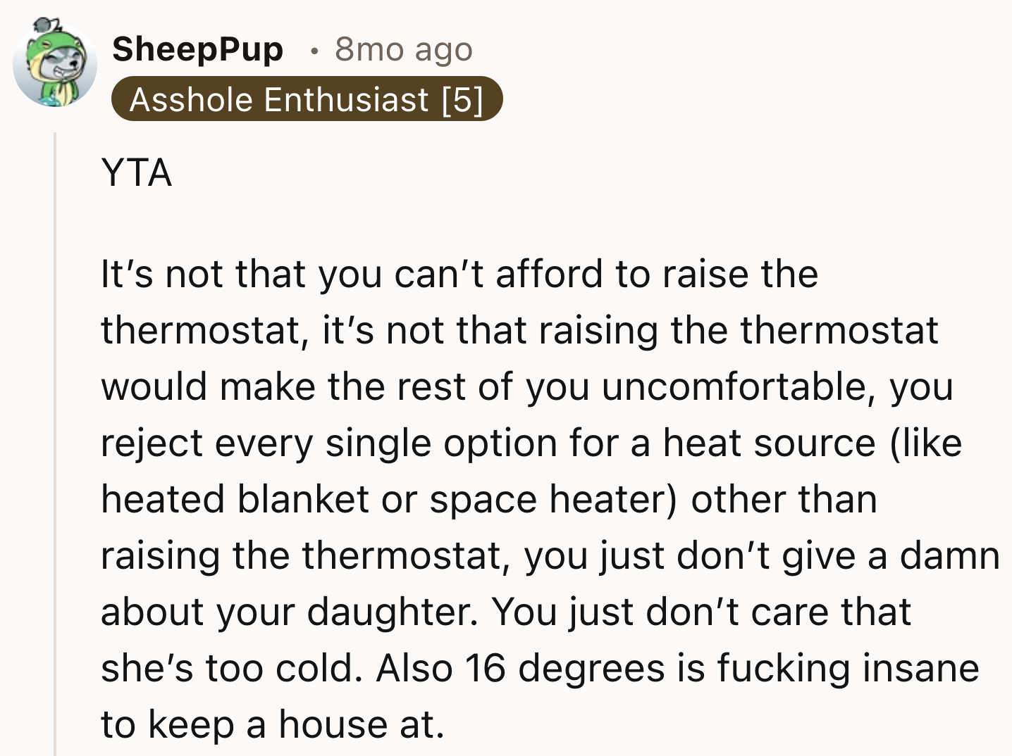 They don't care about their daughter