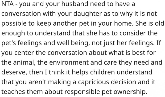 8. She and her husband need to have a heart-to-heart conversation with their daughter.