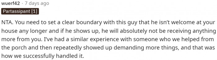 People immediately shared their own experiences and offered advice on how he might handle it.