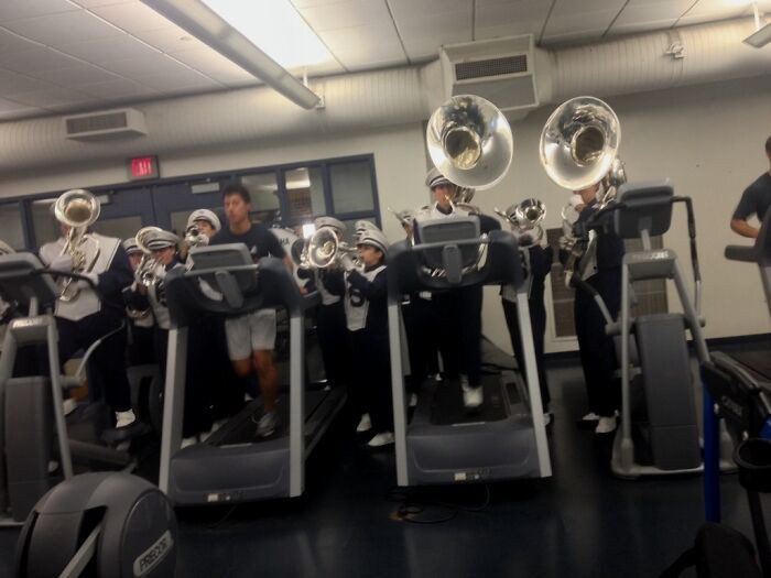 "There Was A Marching Band At The Gym Today"
