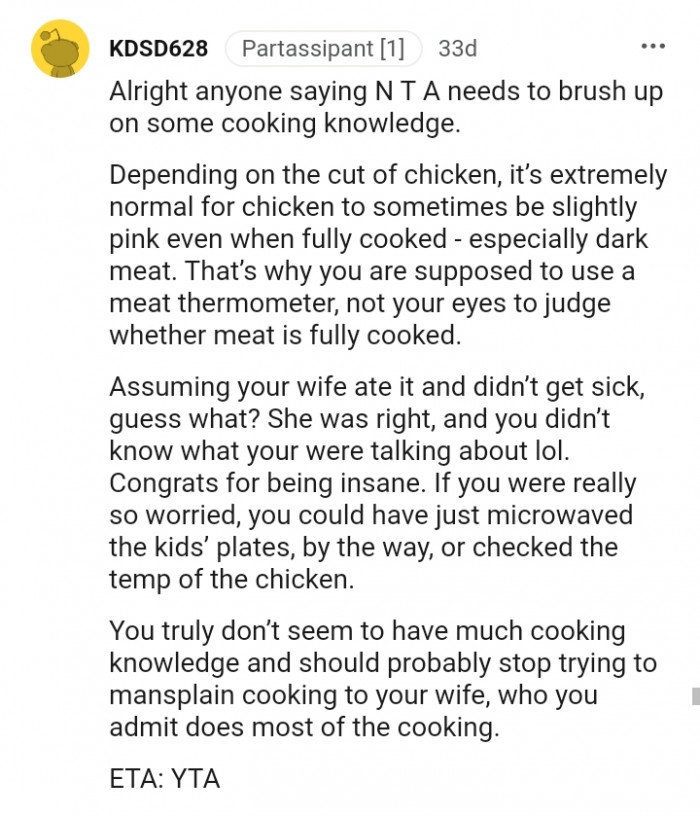 You didn't know what you were talking about