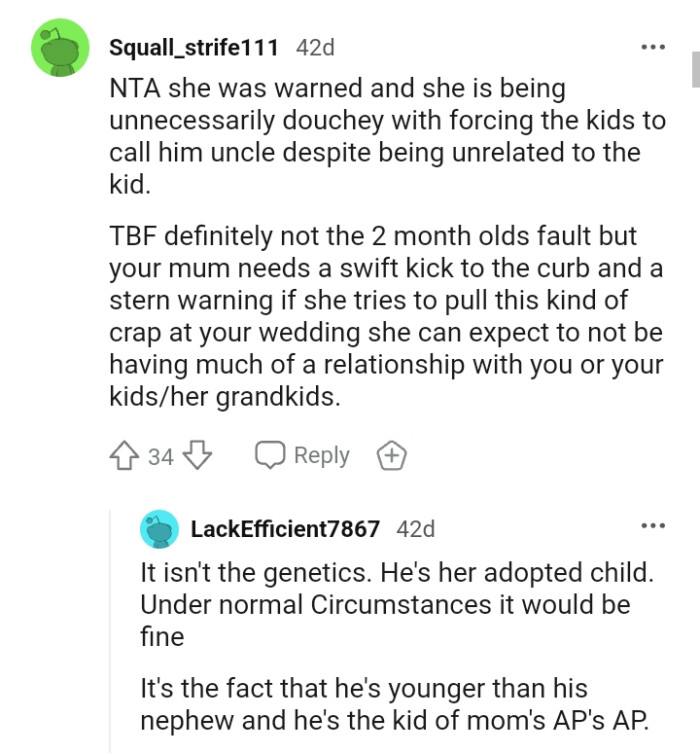 She Can Expect Not to Have Much of a Relationship with the OP