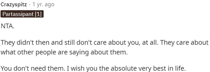 OP doesn't need them and deserves a bright future