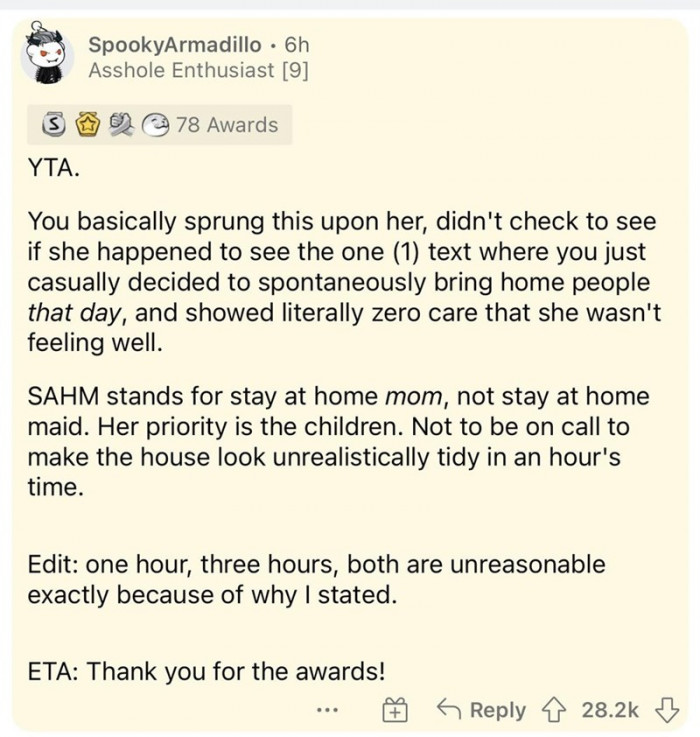 Stay-at-home mom, not stay-at-home maid