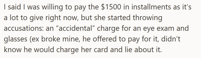 When she tried to make things right, the conversation shifted into accusations tied to her ex’s choices.