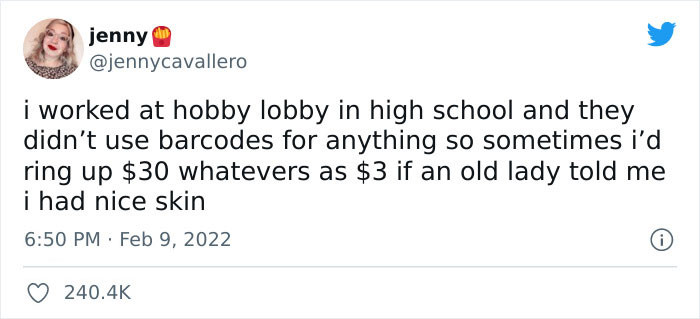 Old Lady Told Me I Had Nice Skin