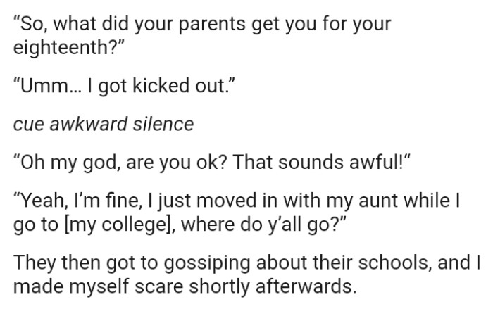 This is the point where the OP revealed what he got for his eighteenth birthday