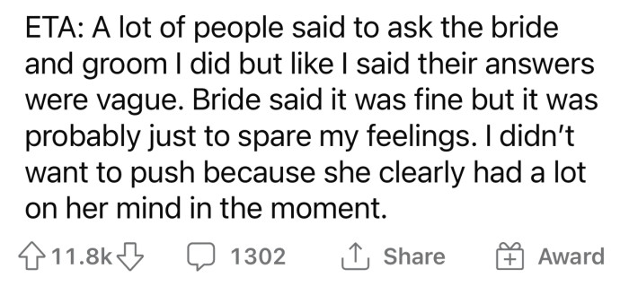 OP added an 'ETA' at the end with more context.