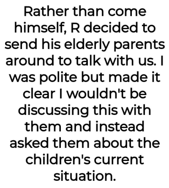 The boyfriend's family came to see them.