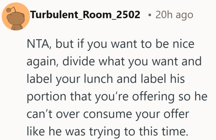Sometimes the easiest solution in a shared kitchen is marking exactly what is being offered.