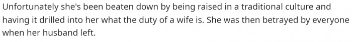 Her mother just wasn't set up for success without a man.