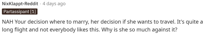 People were also wondering why her mother didn't want to go on the trip or travel, but it's understandable that some people don't like to travel far.