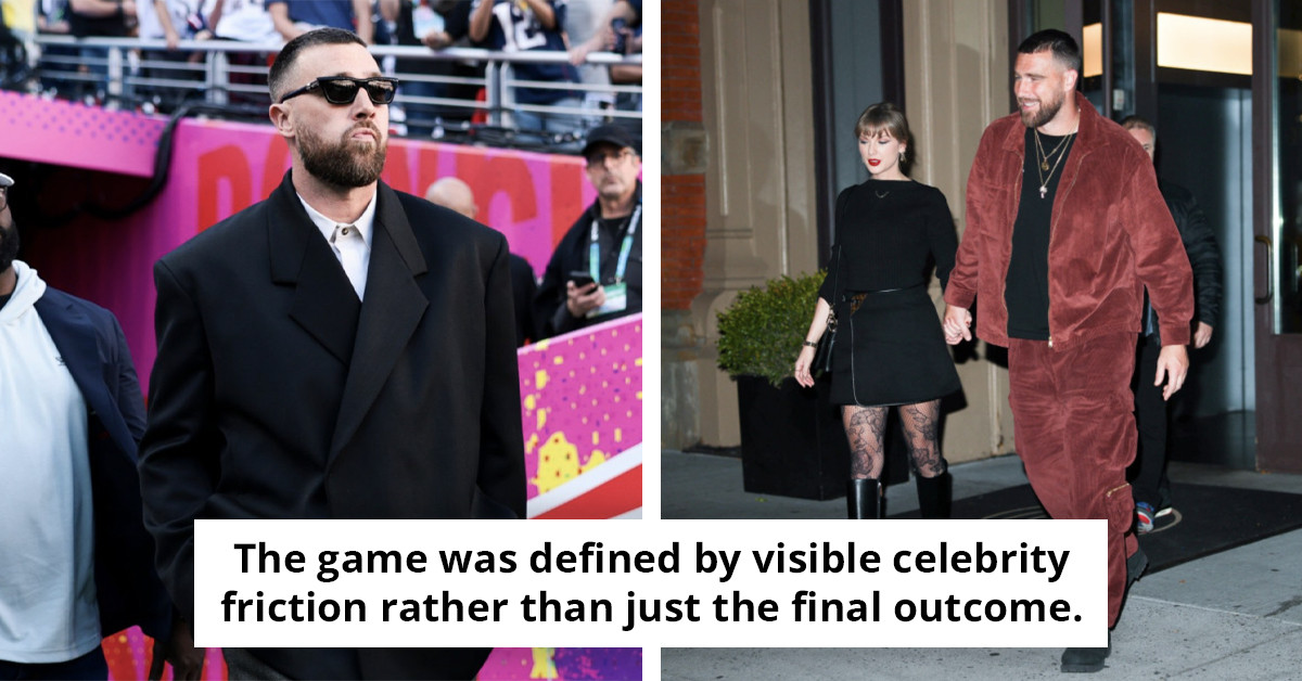 Travis Kelce honored Taylor Swift at Super Bowl LX, even though she was unable to attend for understandable reasons.