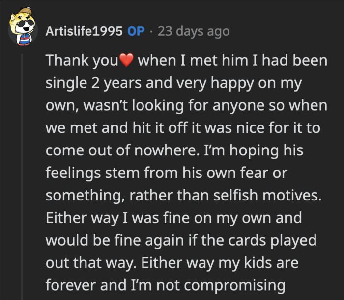 OP said she won't compromise on this house even if it breaks them up