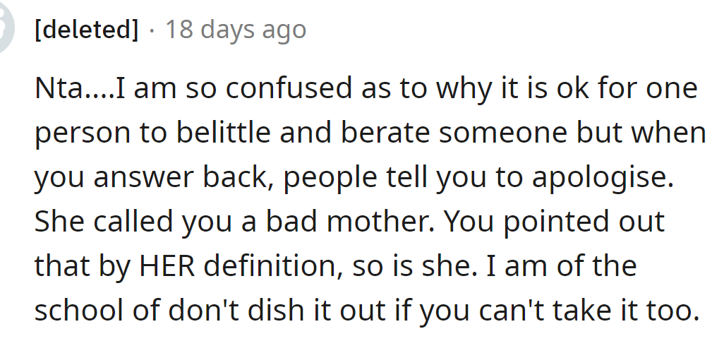 MIL insulted her first, so she deserved such a response