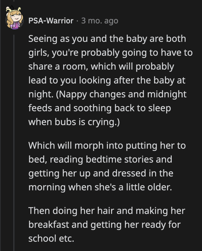 OP needs to learn about boundaries before her mom parentifies her