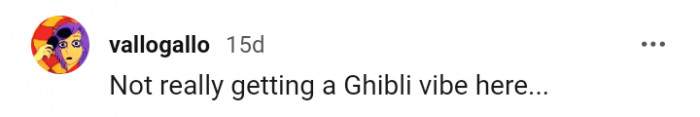 The Ghibli vibe is missing for this Redditor