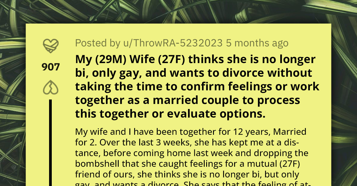 Emotionally Drained Man Cries Out As His Bisexual Wife Wants A Divorce Because She Developed Feelings For Their Mutual Friend