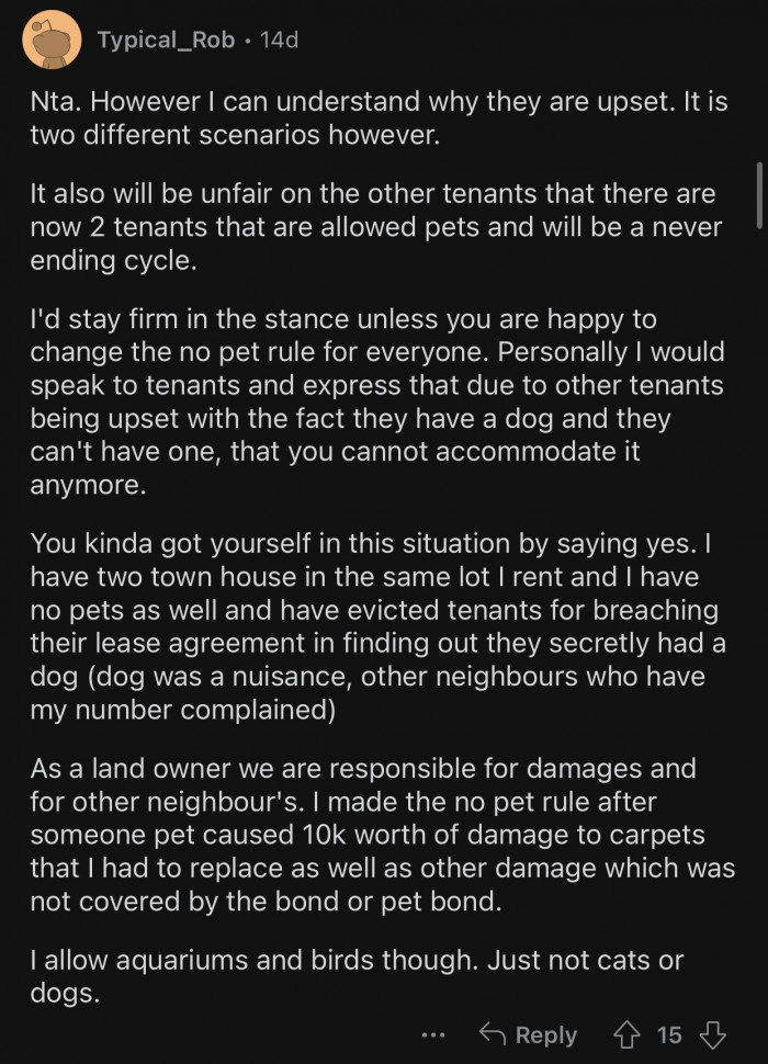 Landlords are also responsible for the damage caused to neighbors.