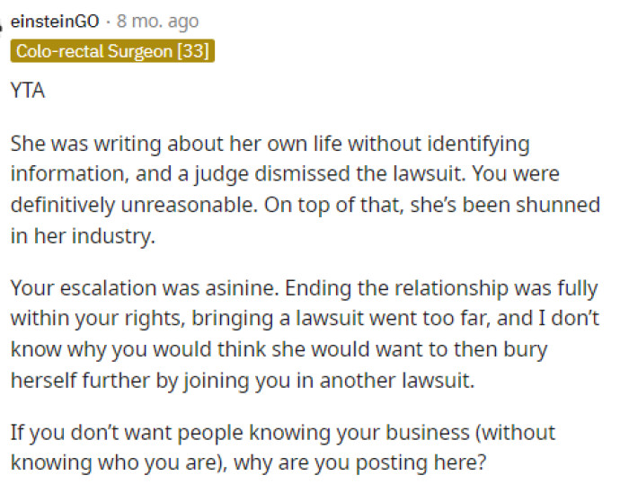 Clearly, OP doesn't fully understand how writing works because, typically, you relate it back to real-life experiences, as that is what yields the best-written stories.