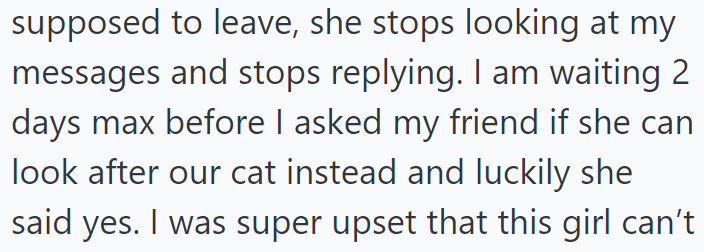 However, a Week Before the OP's Trip, the Girl Stopped Responding to the OP's Messages: