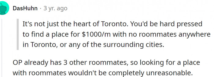 OP already has 3 other roommates