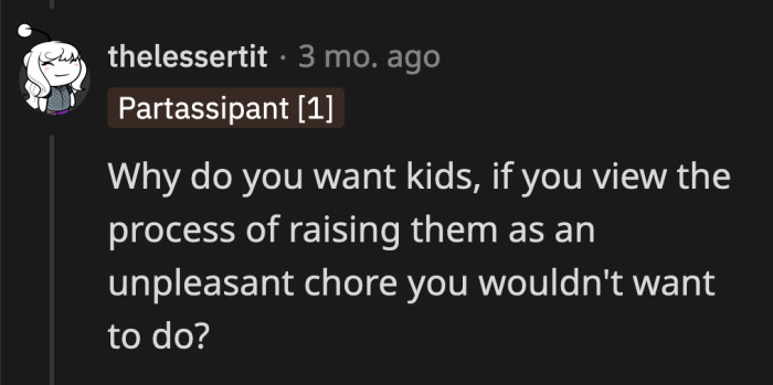OP shouldn't be a parent
