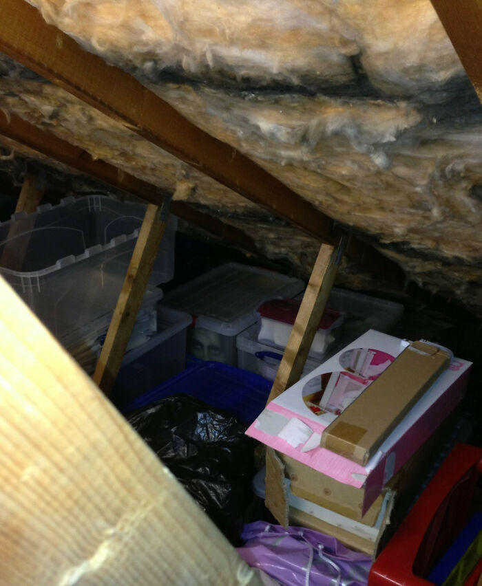 41. Went Into My Dad's Attic And This Caught My Eye. Bricks Were Shat. When You See It