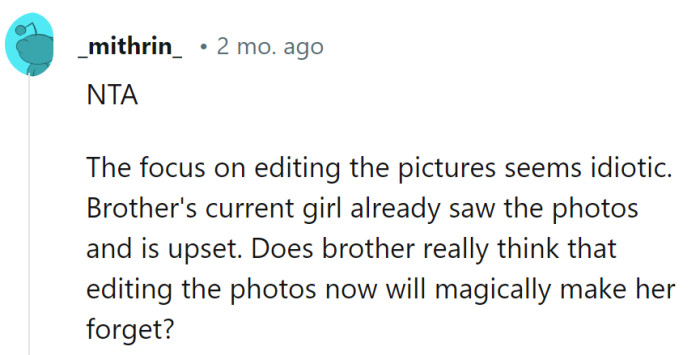 Trying to edit the past with Photoshop won't erase memories. The brother's in for a reality check.