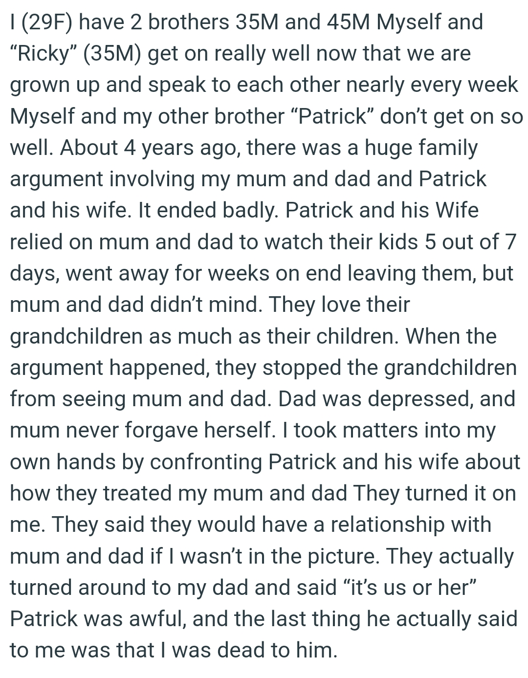 Here's the story proper...