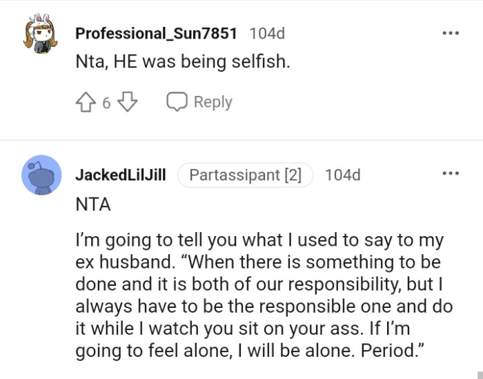 When there is something to be done, it is both of our responsibilities