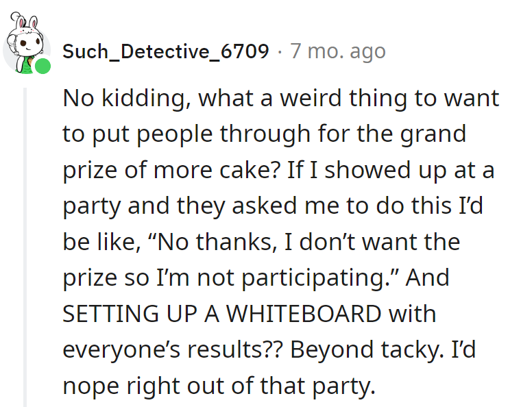 Party weigh-ins for cake? Drama diet, please.
