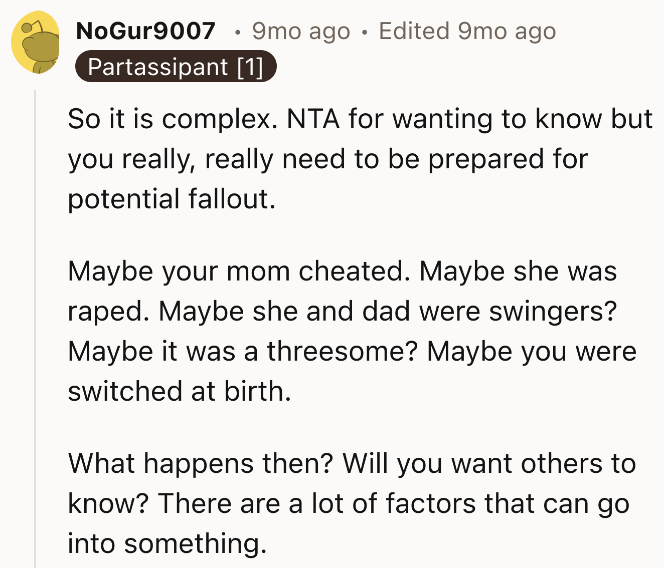 OP Should Be Prepared For Fallout