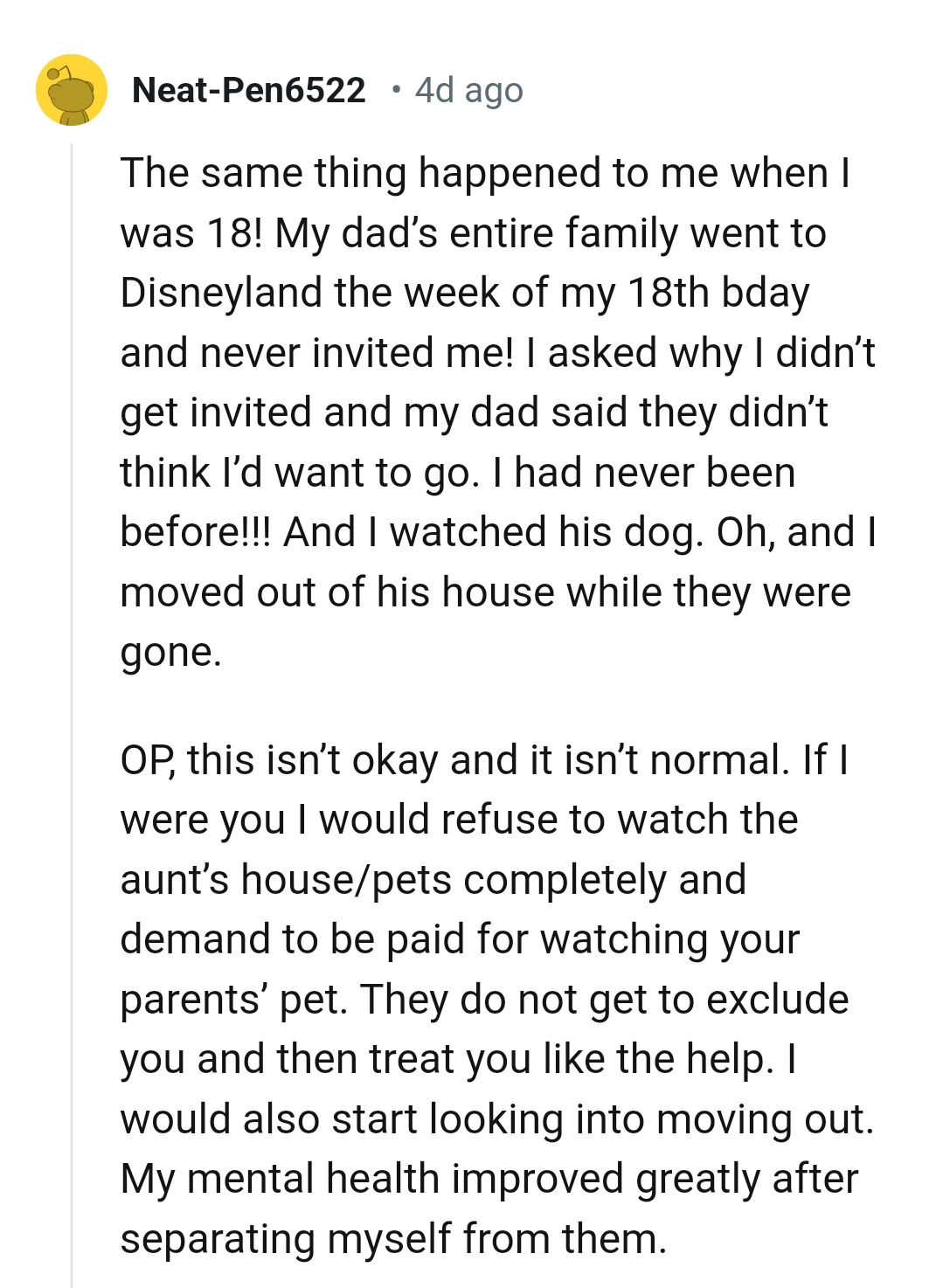 This Redditor has a similar story to share