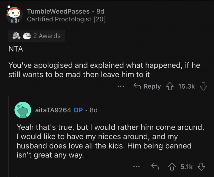 Here's how the Reddit community reacted to u/aitaTA9264's post: