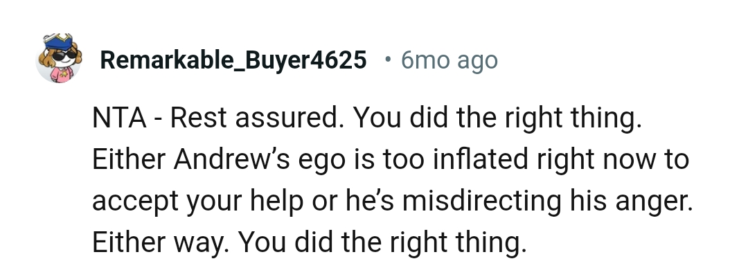 The OP did the right thing