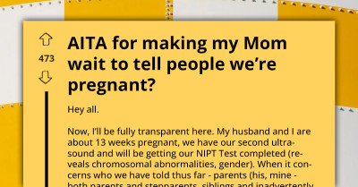 Baby Announcement Turns Into A Family Tug-Of-War Over Who Should Hear The Big News