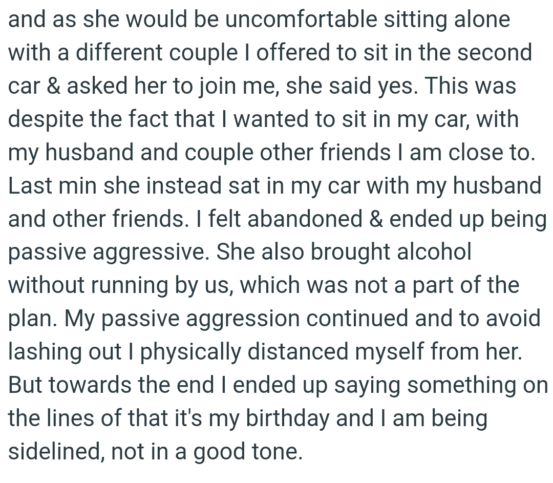 OP's friend brought alcohol without running it by them, which was not a part of the plan