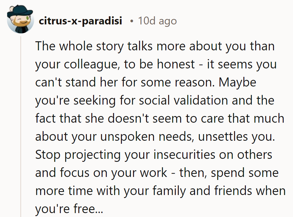 Seems like a novel about them, not their colleague. Time to refocus and relax, seriously.