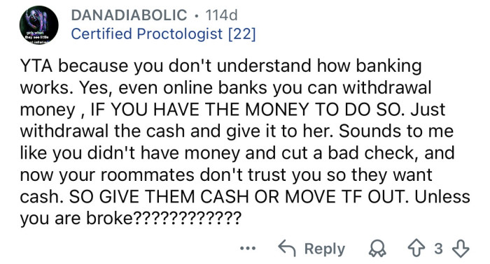 “You don’t understand how banking works.”