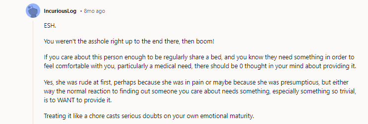 Absolutely! It’s the tiniest piece of effort for her comfort, and it’s a nice gesture. What is the downside?