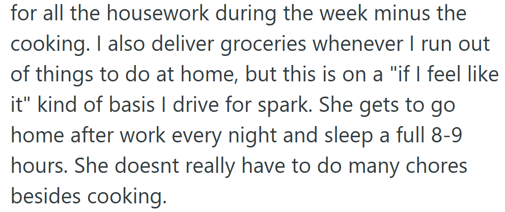 From his view, the balance feels unfair, even if both are running on different kinds of exhaustion.