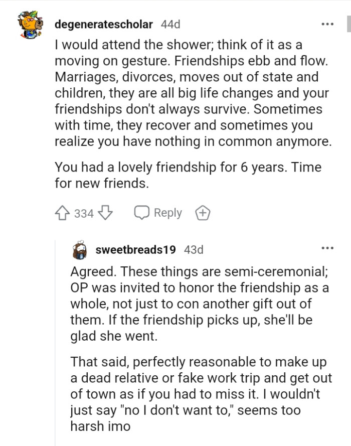 A lovely friendship of six years