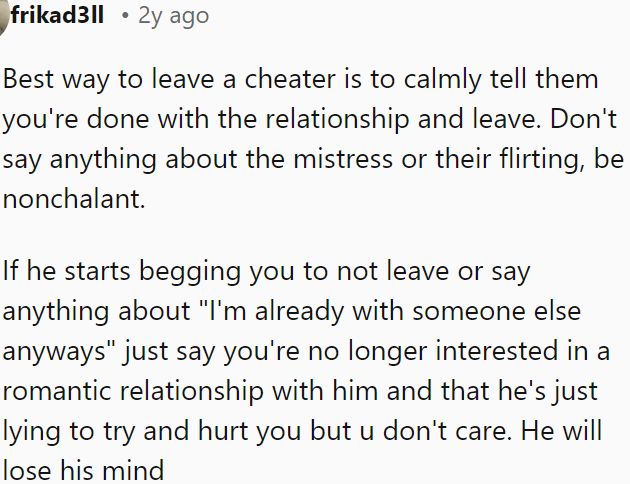 OP should end a relationship with a cheater.