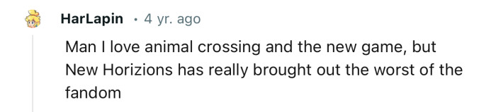 “New Horizons has really brought out the worst of the fandom.”