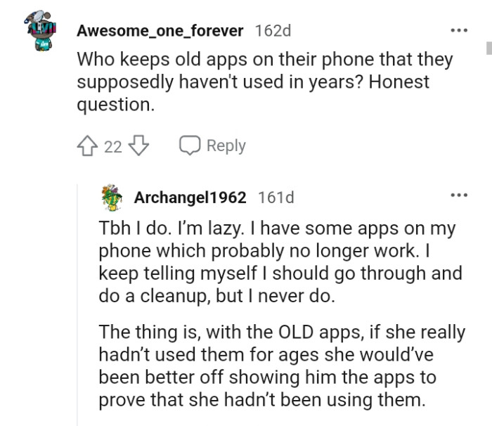 Who keeps old apps on their phones?