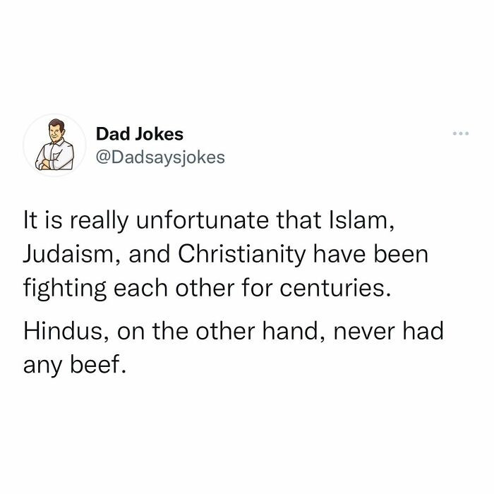 7. Hindus had no beef